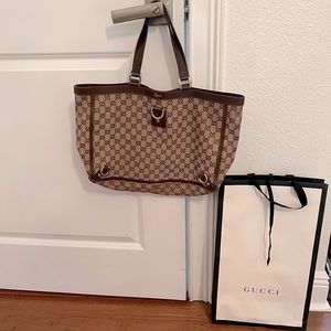 Gucci monogram tote large